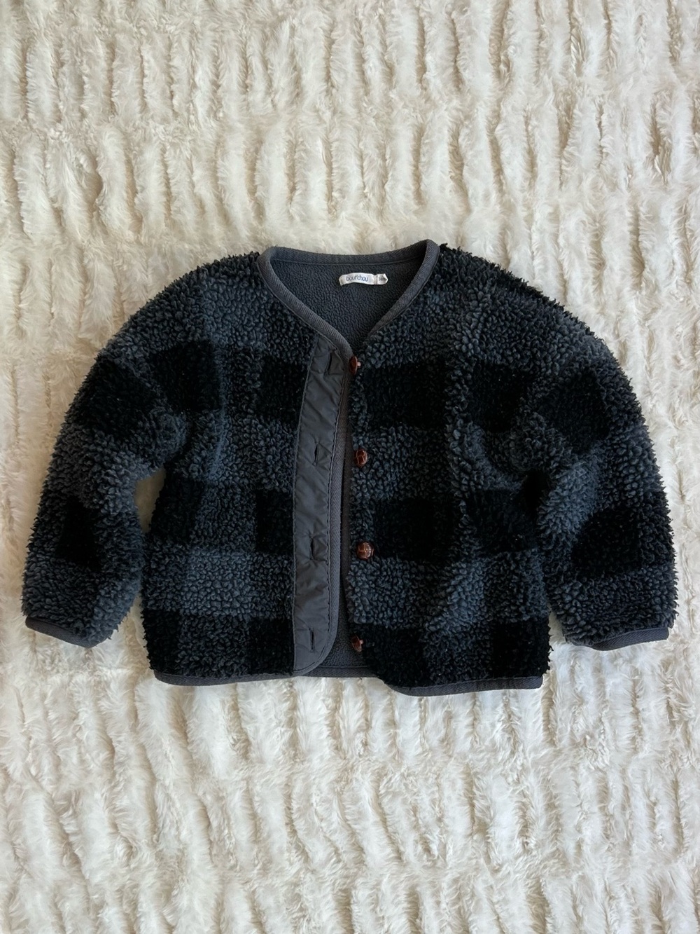 Boutchou Fleece Plaid Jacket